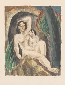 Mother and Child [1920] by Max Weber [1881–1961]